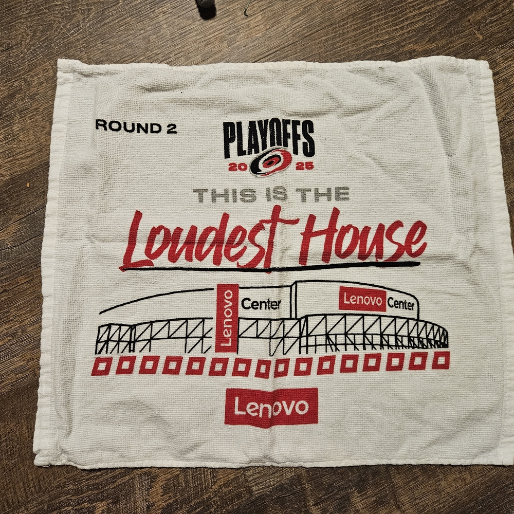 Lenovo Loudest House Rally Towel with Red and Black
